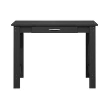 Darkwood Office Desk With H-Legs And Drawer For Workspace