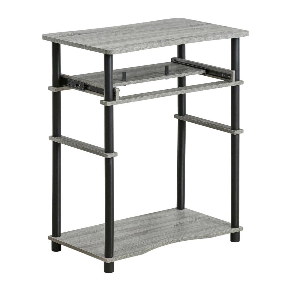 Computer Desk with French Oak Grey/Black Finish for Home Office