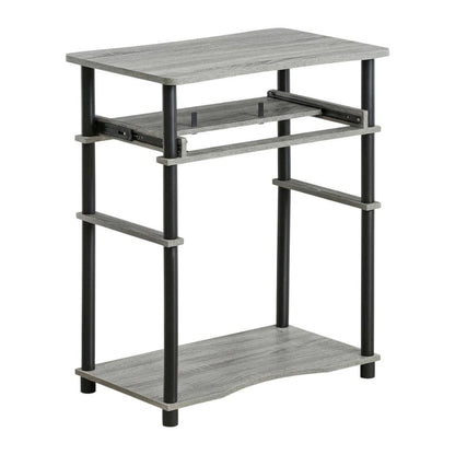 Computer Desk with French Oak Grey/Black Finish for Home Office