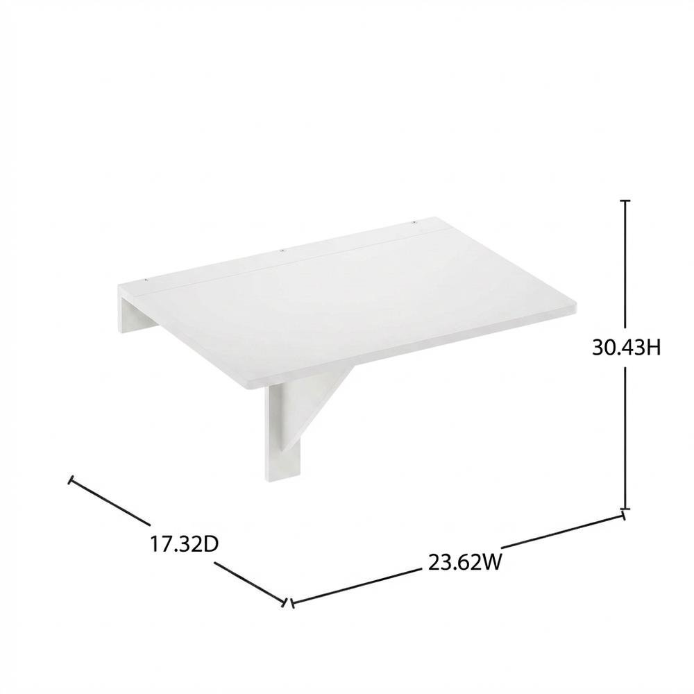 White, Wall Mounting Folding Table, Folding Design, Wall Mounted