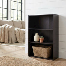 Espresso 3-Tier Open Shelf Bookcase with Modern Design and Sturdy Construction