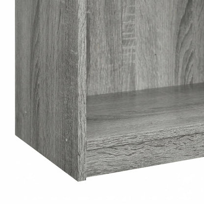 French Oak Grey 3-Tier Bookcase with Spacious Shelves for Home Storage