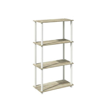 Wooden Bookcase with Open Shelves for Home Office Storage