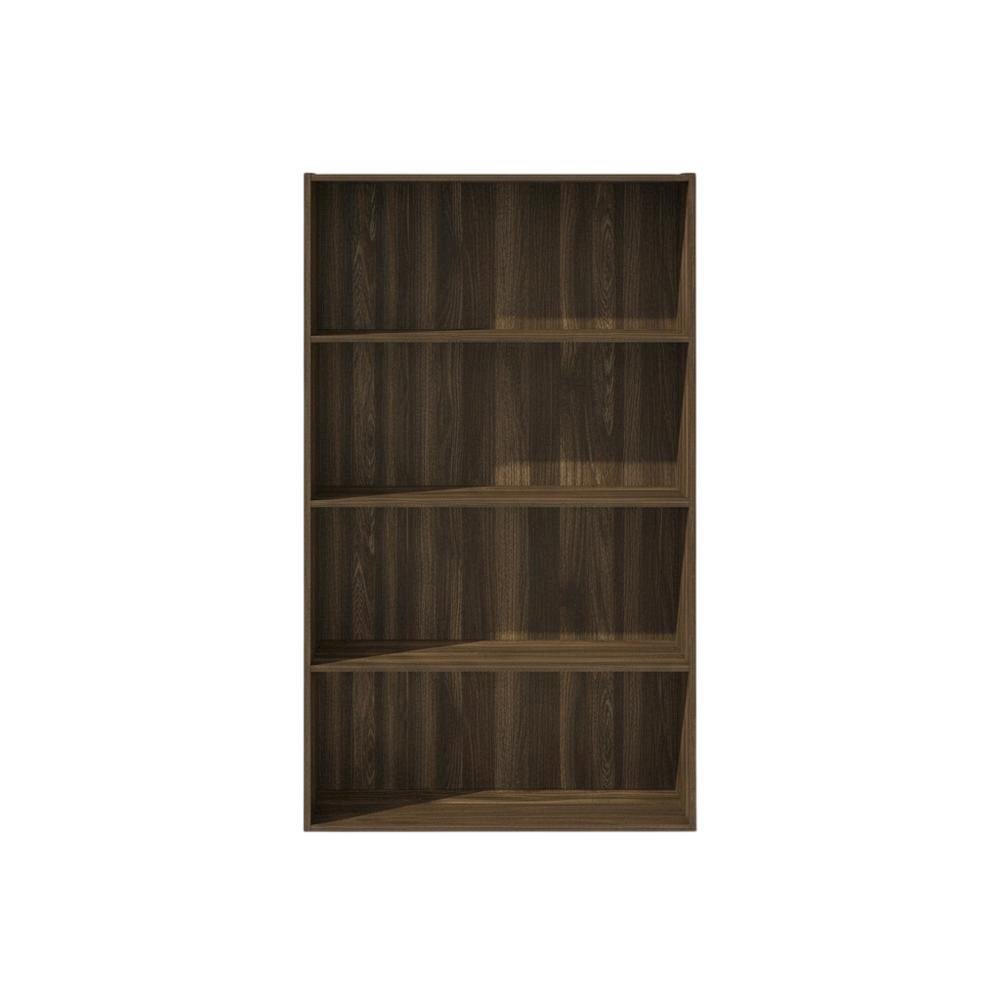Wooden bookcase with minimalist design, sturdy construction, and ample storage