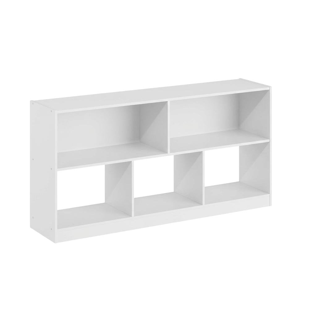 Wooden bookcase with clean design for versatile storage