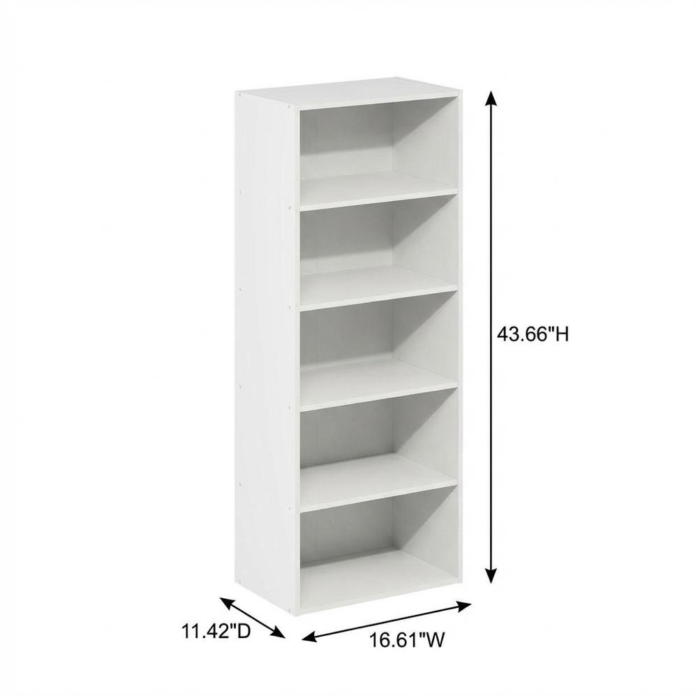 Wooden bookcase with open shelving for home storage