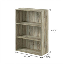 Wooden Bookcase with Adjustable Shelf and Modern Design for Living Room