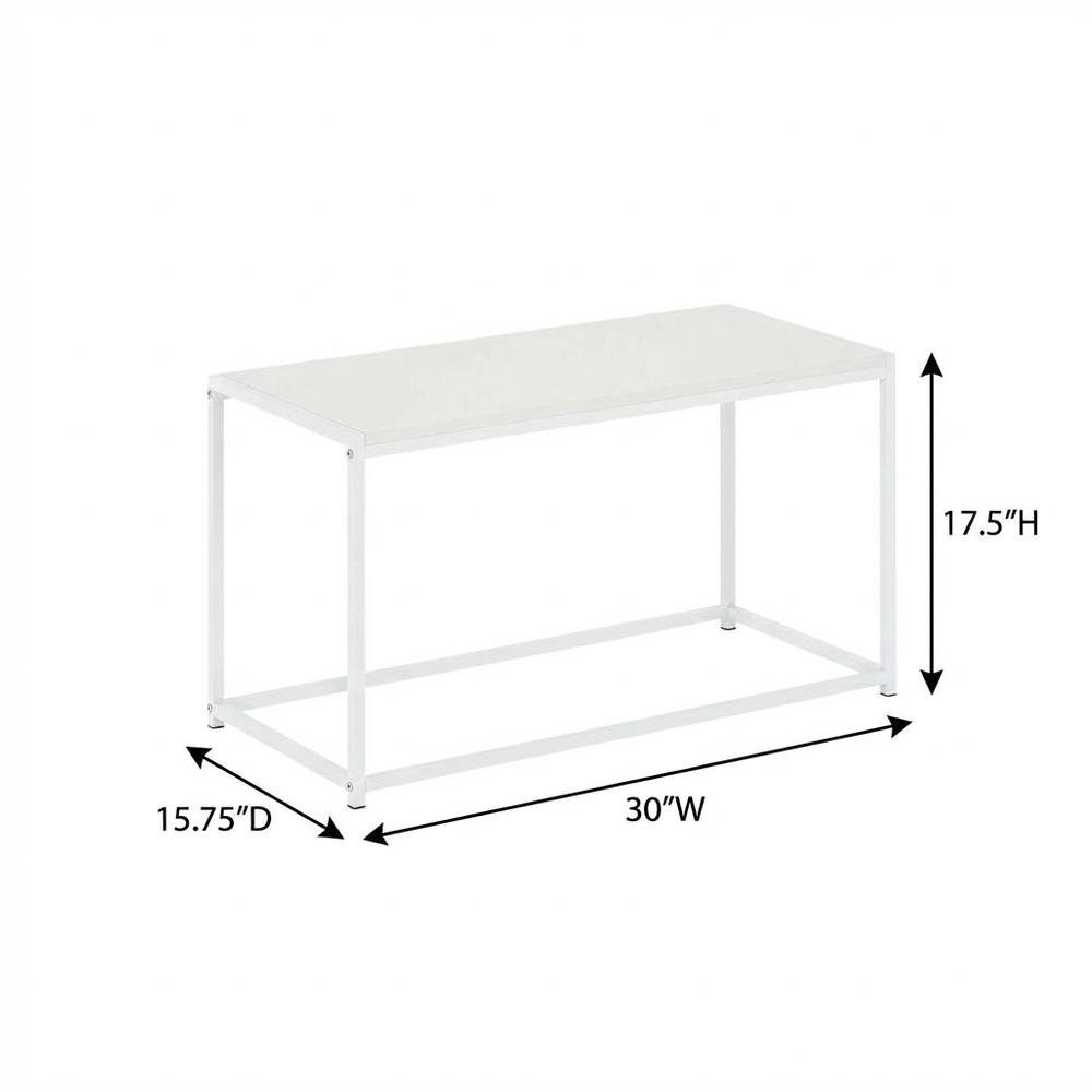White Coffee Table With Sleek Modern Design For Living Room