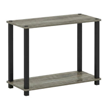 Small French Oak and Black End Table with Stylish Modern Design