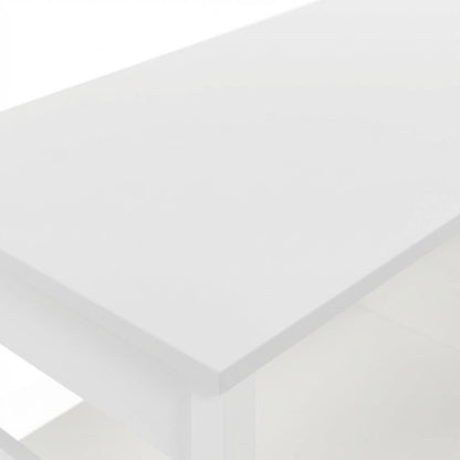 White Emboss TV Stand with Fireplace and Wooden Finish