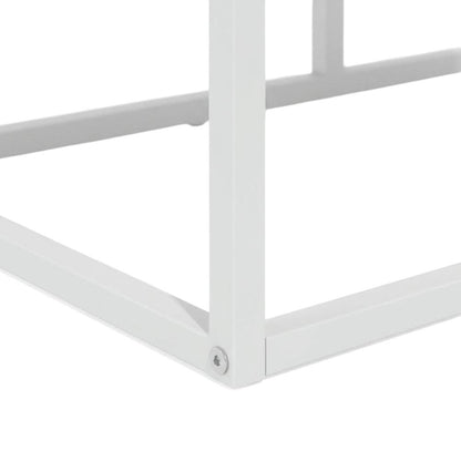 Modern White TV Stand for TVs up to 50 Inch with Solid Wood and Walnut Veneers