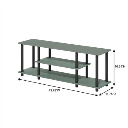 Sage Green 3-Tier Entertainment Center, TVs up to 50 Inches, Engineered Wood
