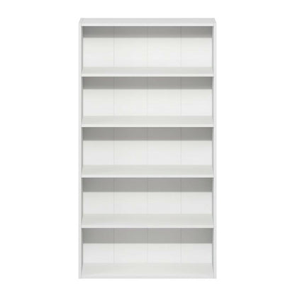 Wooden bookcase with clean design, sturdy construction, versatile storage