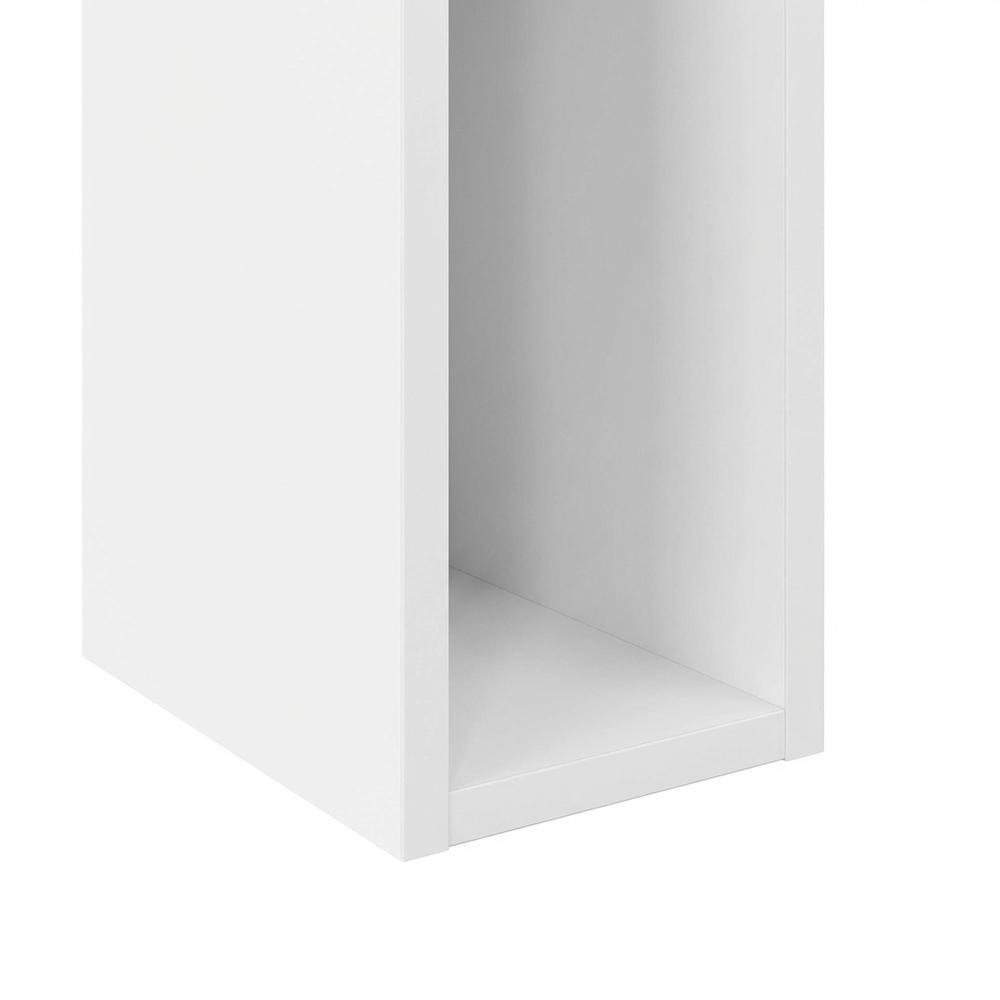 White 2-Tier Open Shelf Bookcase with Stylish Wooden Design