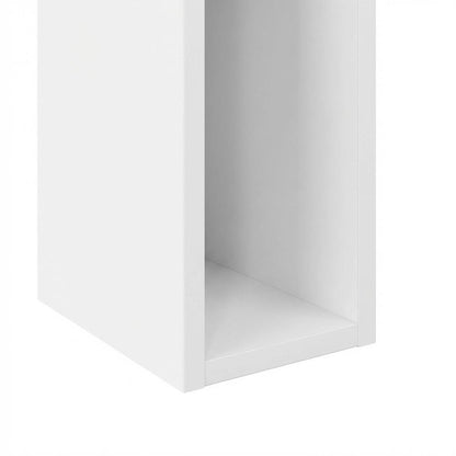 White 2-Tier Open Shelf Bookcase with Stylish Wooden Design