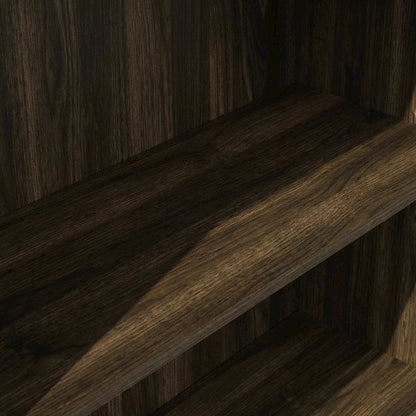 Wooden bookcase with minimalist design, sturdy construction, and ample storage