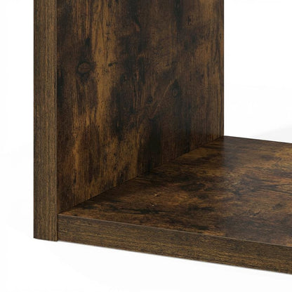 Wooden bookcase with spacious shelves for organized storage