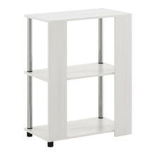 White Oak Bookcase with Modern Chrome Accents for Stylish Storage