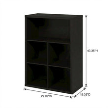 Wooden bookcase with sleek design, sturdy construction, ideal for home or office