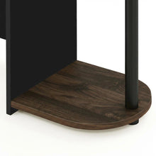 Computer workstation with Columbia Walnut, black finish, sleek design, durable