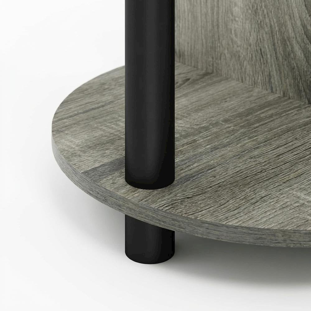 French Oak Grey/Black Study Desk with Bin Drawers for Home Office