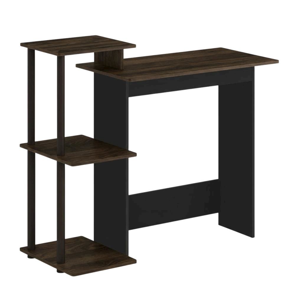 Dark Walnut Laptop Desk with Spacious Surface and Sturdy Design