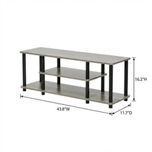 French Oak Grey TV Stand with 3 Tiers and No Tools Assembly
