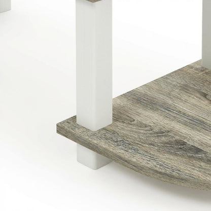 Wood TV Stand with Sonoma Oak/White Finish for Entertainment Center