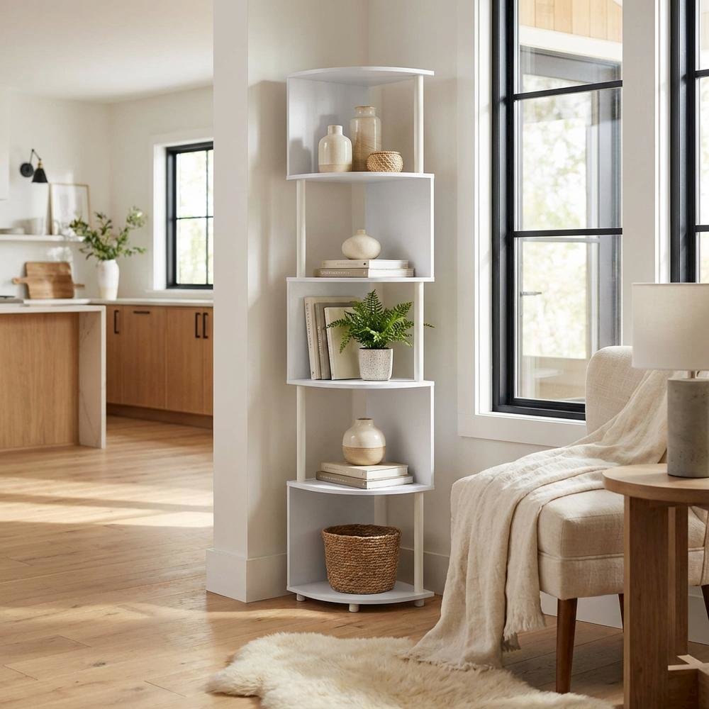 Wooden bookcase with open storage design for home or office use