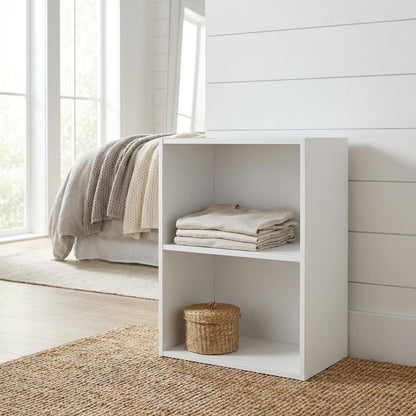 Wooden 2-Tier Open Shelf Closet and Clothing Storage Organizer, multipurpose use