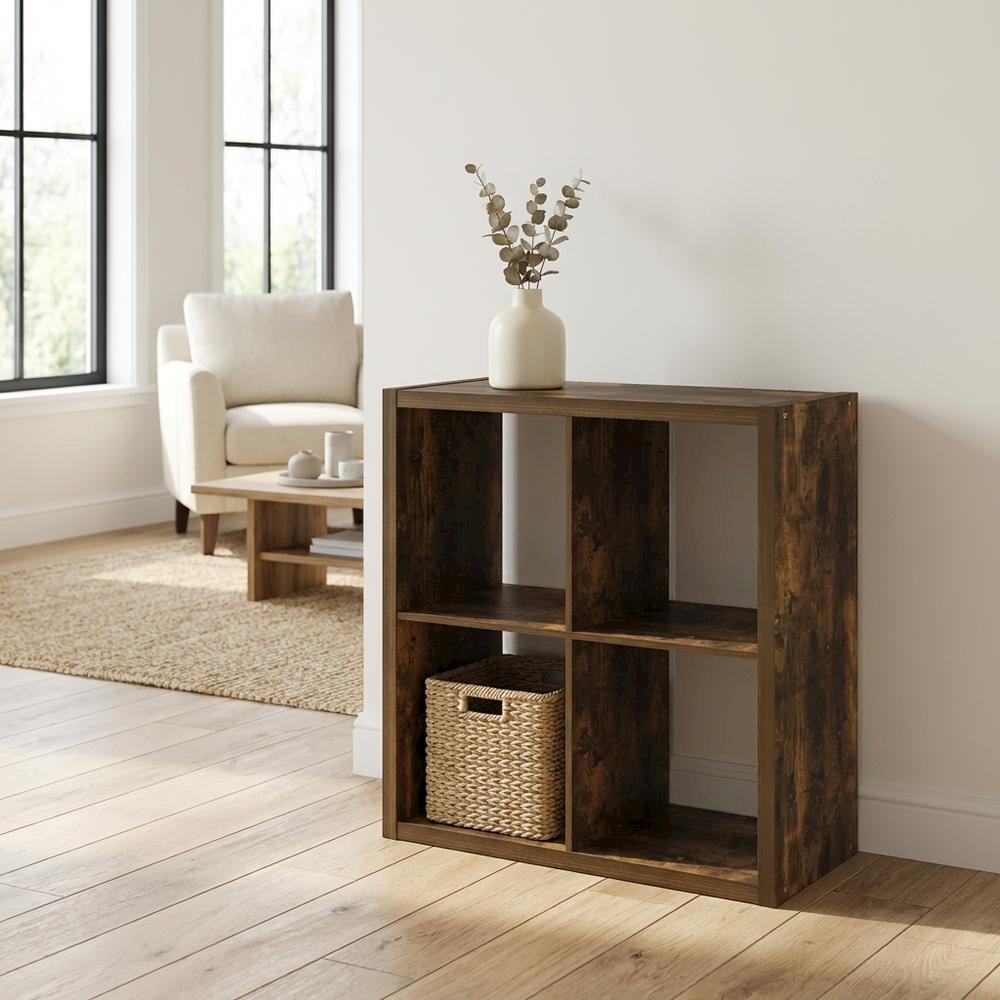 Wooden bookcase with clean design for versatile storage