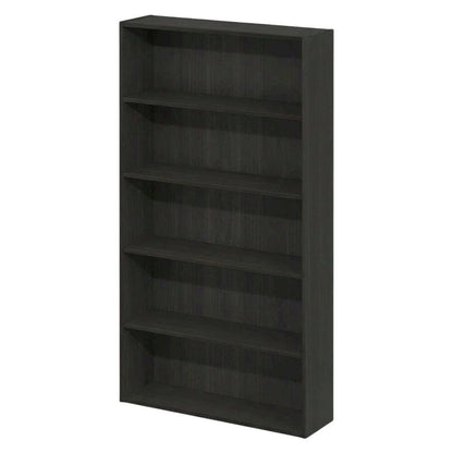 Wooden bookcase with open-back design for living room storage