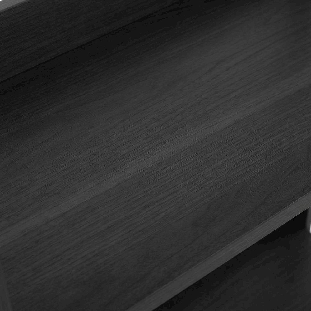 Black 5-Tier Ladder Shelf for Books and Display Storage