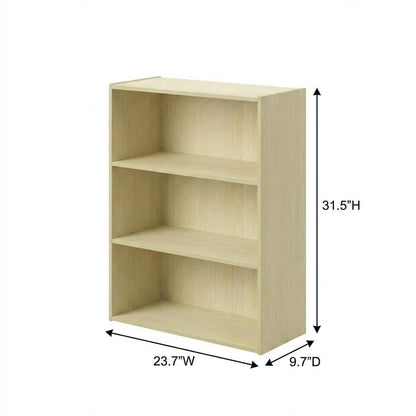Wood Bookcase with Open Shelving for Storage and Display