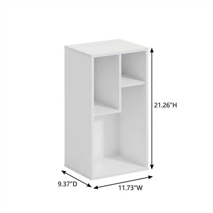 Wood Bookcase with Adjustable Shelves and Modern Design for Living Room