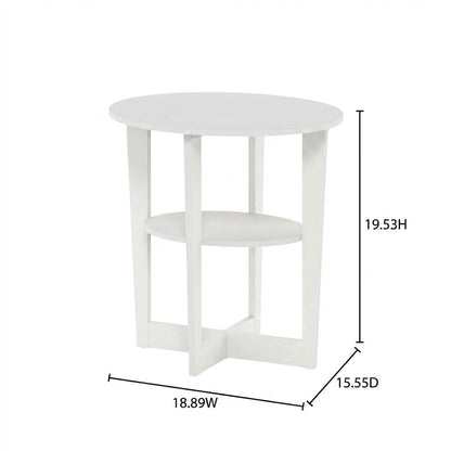 White, Side Table, Quality Build, Durable Wood Frame