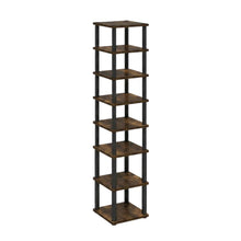 Gold 8-Tier Vertical Shoe Tower, Free Standing Space Saving Closet Organizer