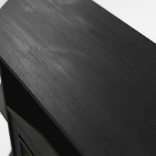 Dark Americano No Heat Fireplace TV Stand for 55-Inch TVs with Open Storage