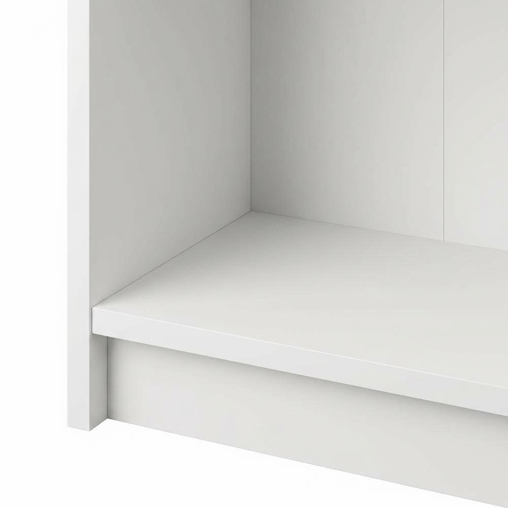 Wooden bookcase with clean design, sturdy construction, versatile storage
