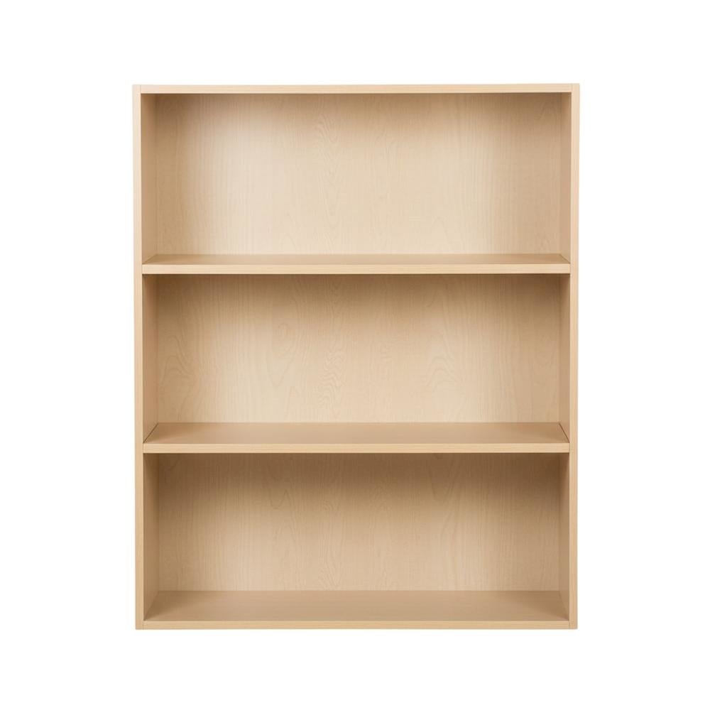Wooden 3-Tier Open Shelf with Finish for Storage and Display