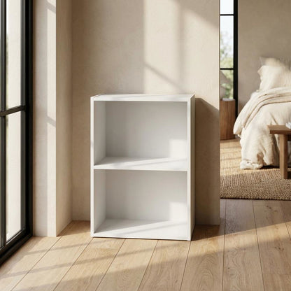 Wooden 2-Tier Open Shelf Closet and Clothing Storage Organizer, multipurpose use