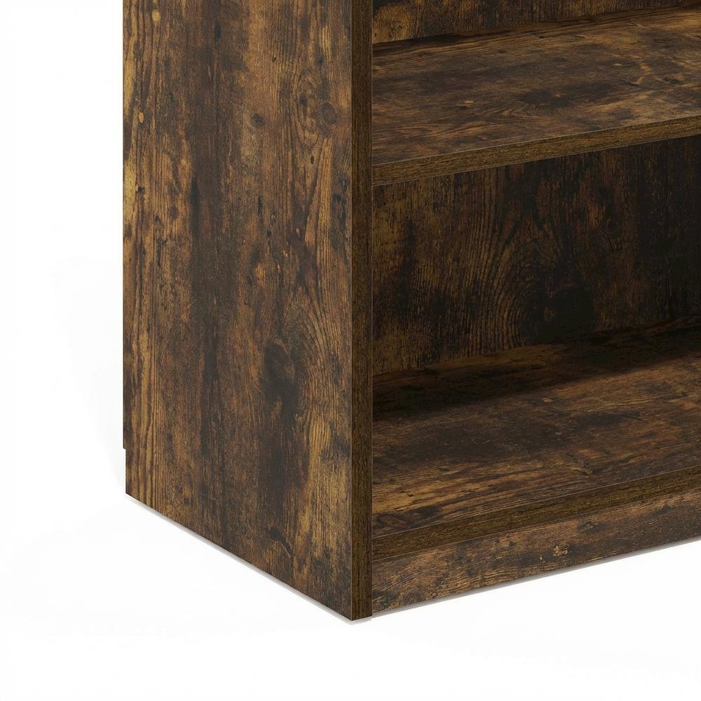 Wooden Bookcase with Open Shelves and Quality Craftsmanship