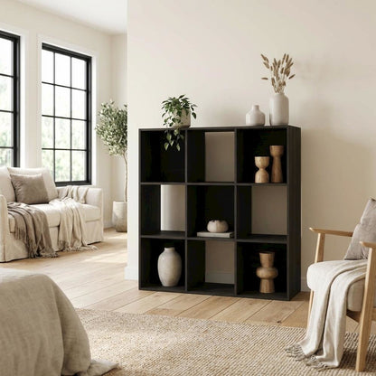Wood Bookcase with Open Shelving for Living Room Storage