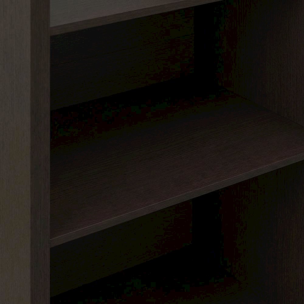 Wood bookcase with sturdy construction and classic design for home storage