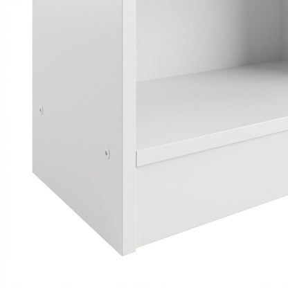 Wooden bookcase with open shelving for versatile storage and display