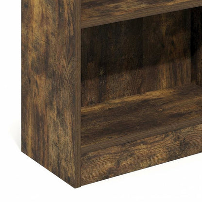 Wooden bookcase with open shelving for living room or office storage