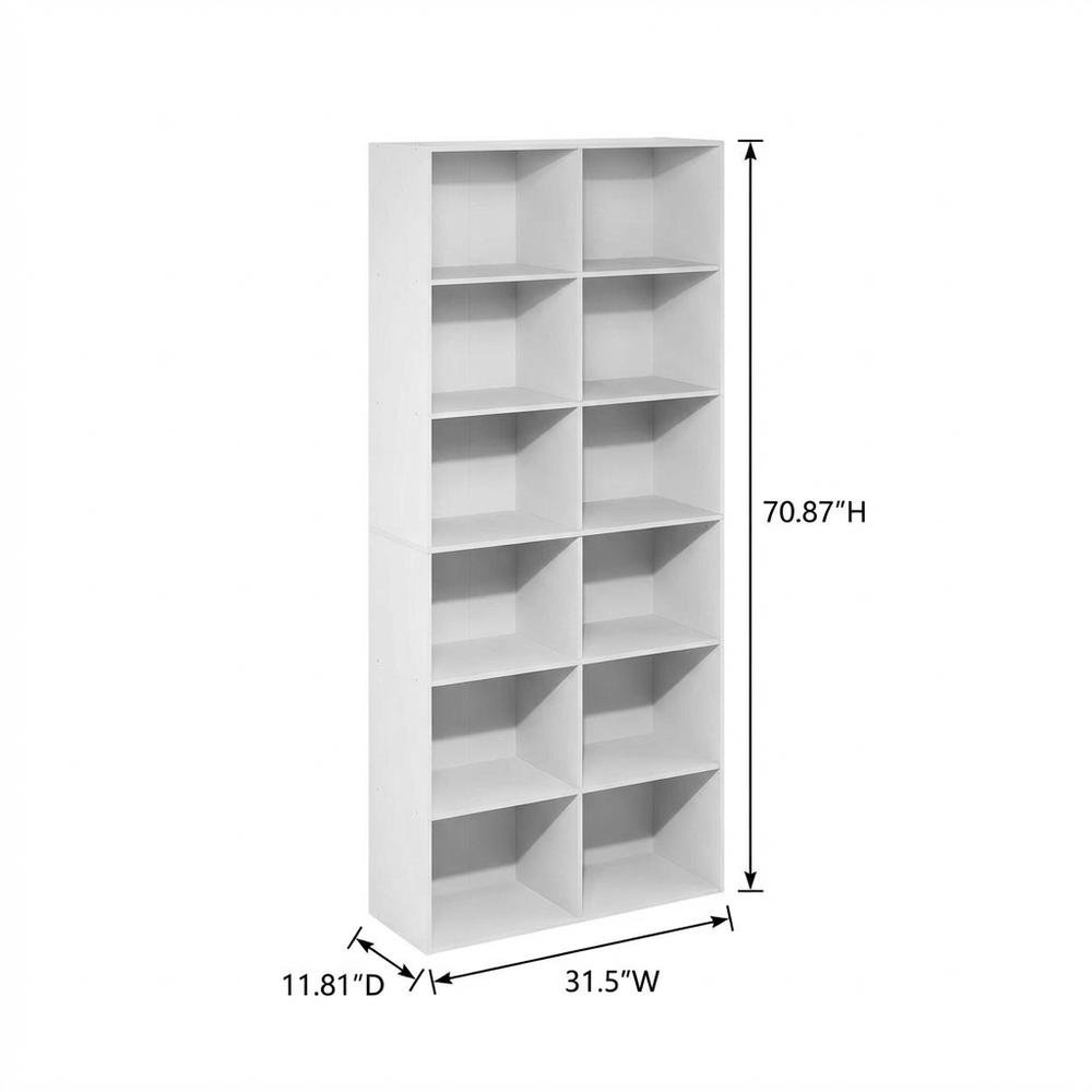 Wooden bookcase in finish with spacious shelves for storage