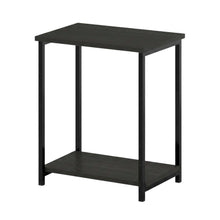 Espresso Metal Frame End Table with Sleek Modern Design, Durable Construction