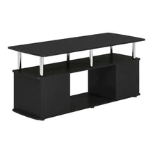 Dark Americano TV Stand for TVs up to 50 Inches with Open Shelves, Storage