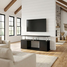 Dark Americano TV Stand for TVs up to 50 Inches with Open Shelves, Storage
